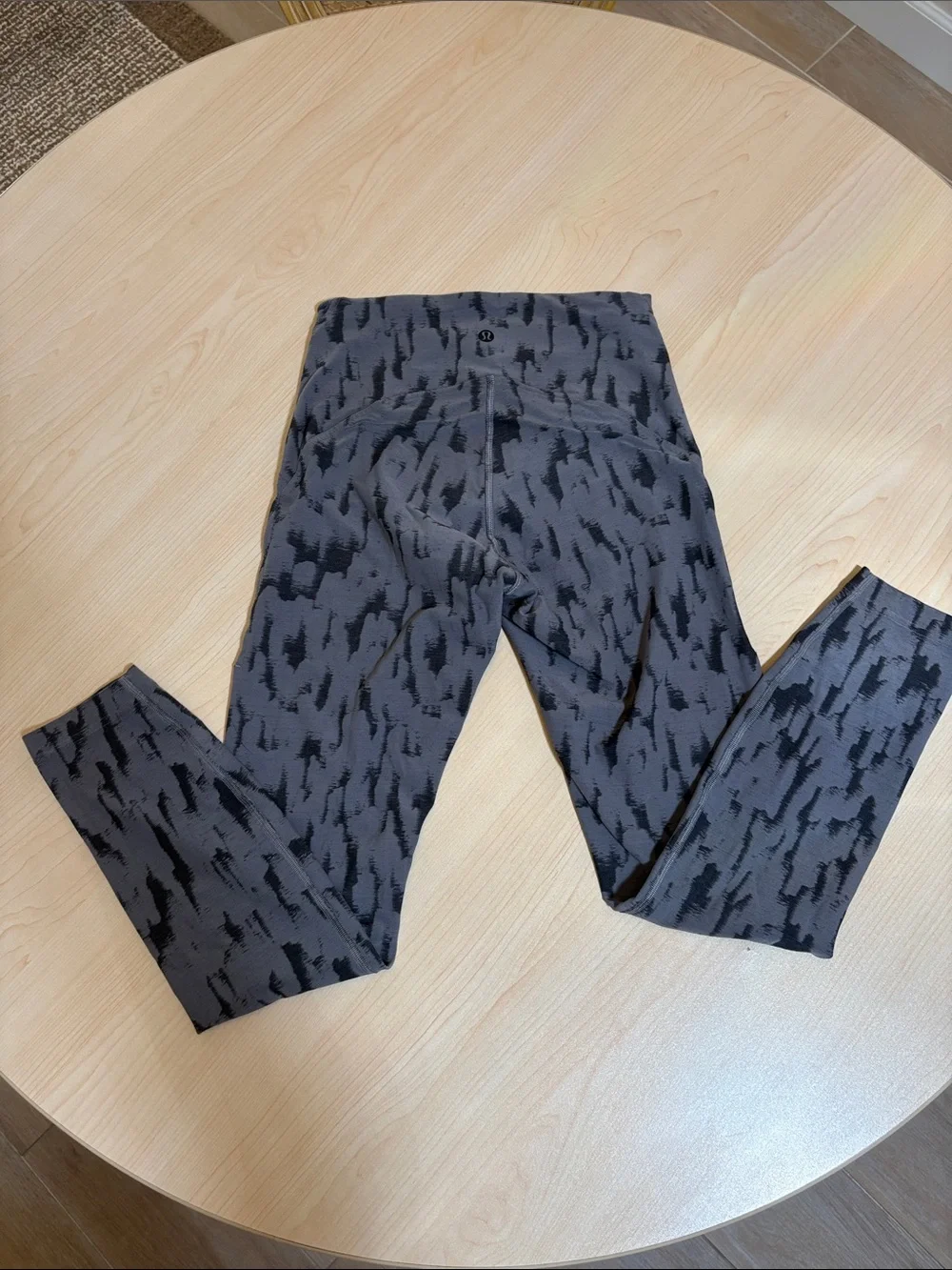 lululemon athletica Charcoal and Black Abstract Print Leggings